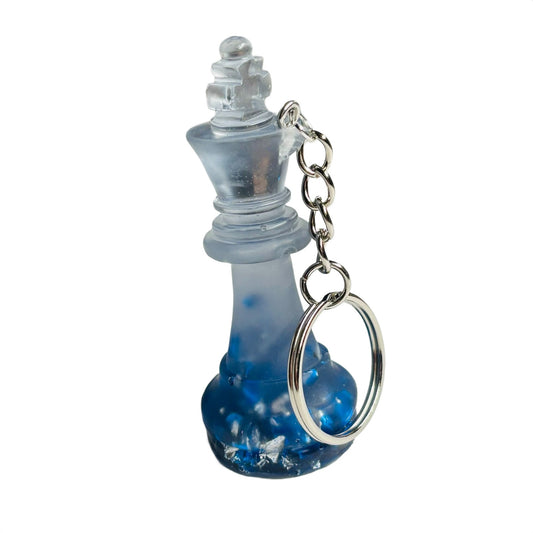Clear Blue King - Handmade Resin Keychain