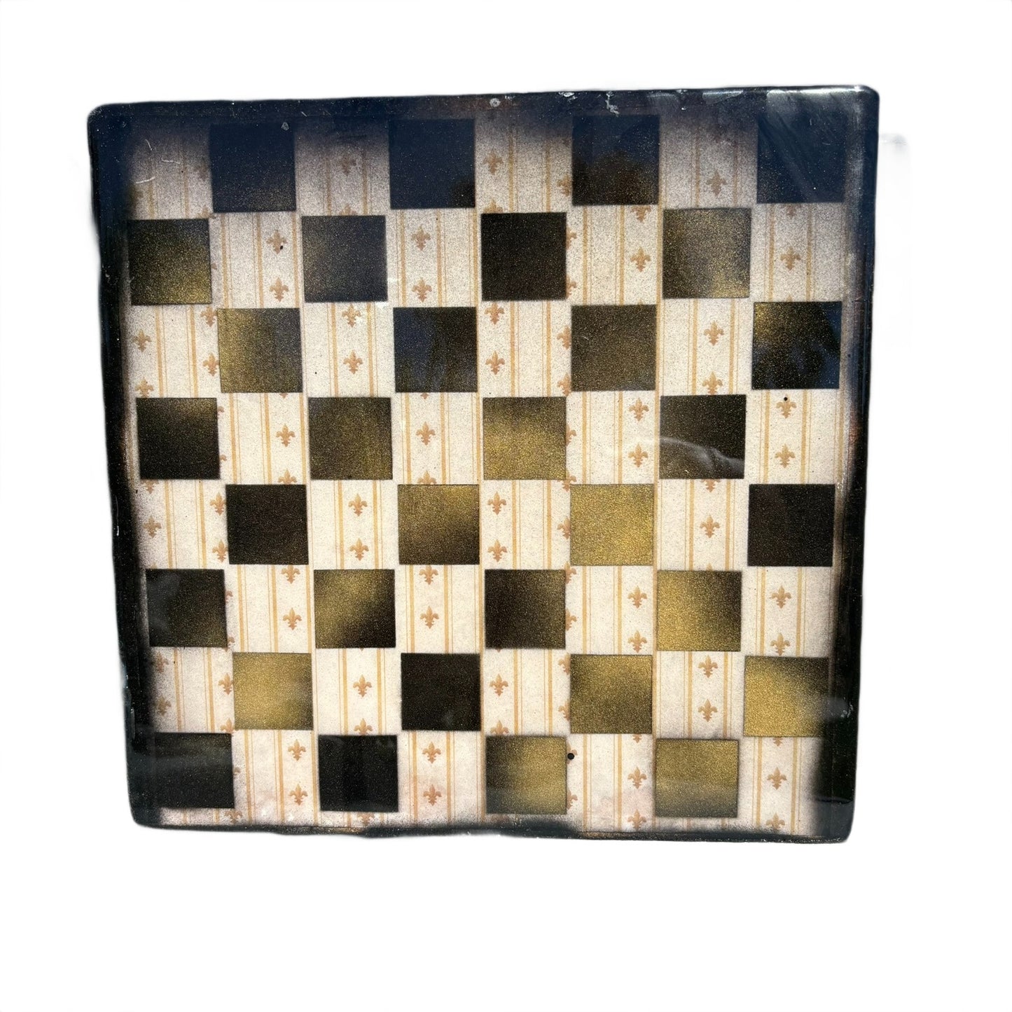 Golden Vintage - Resin Coated Chess Board