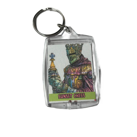Colored Knight - Chess  Photo Keychain