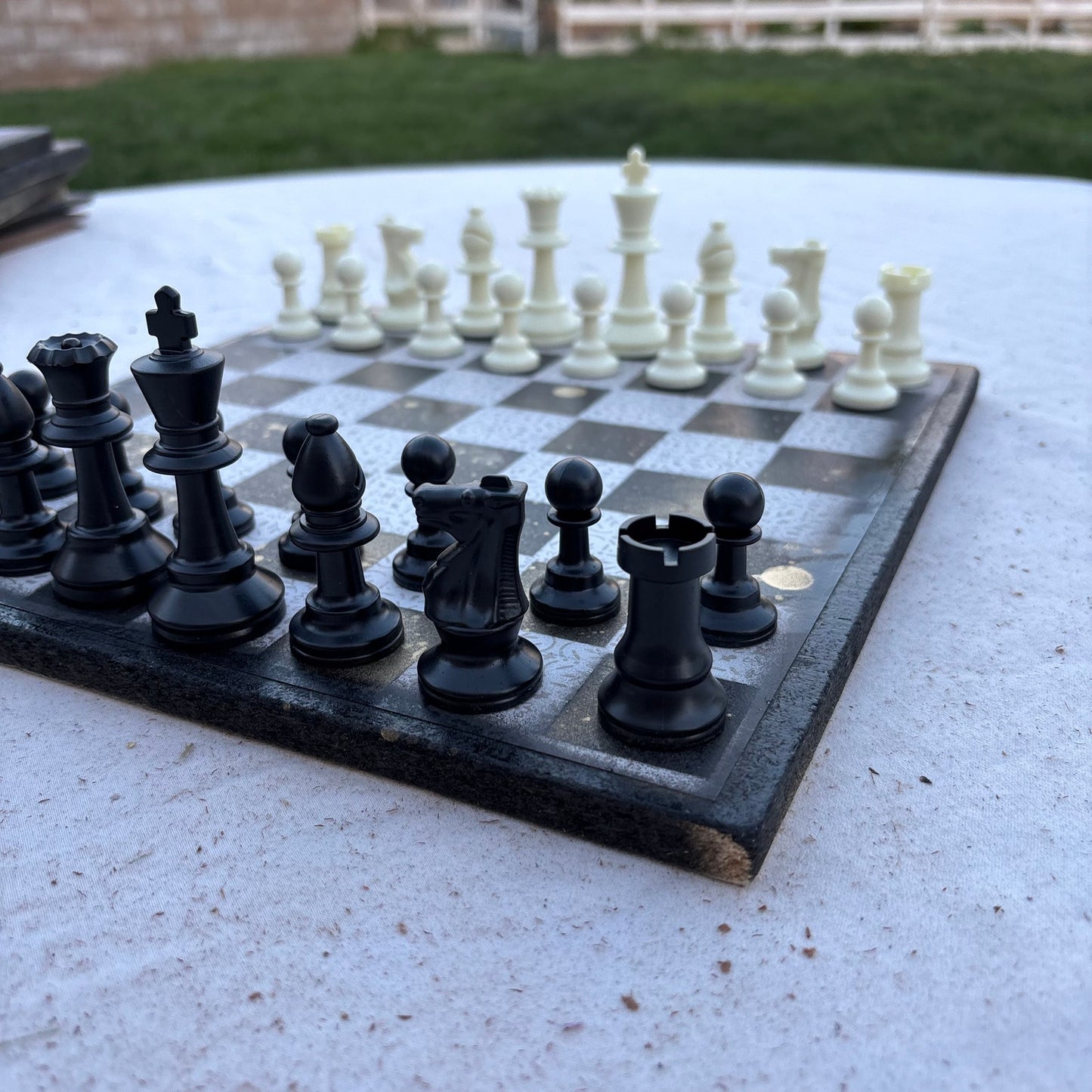 Vintage Golden Drip - Scrapbook Chess Set