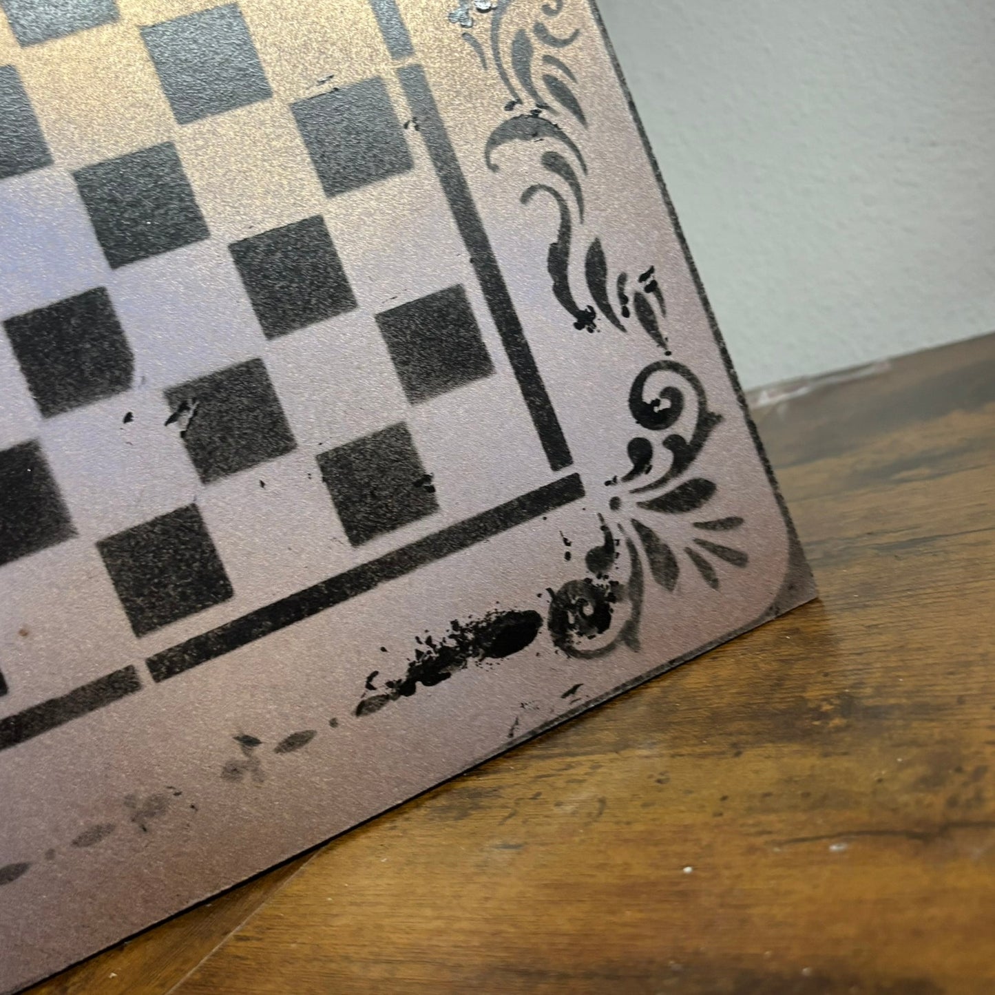 Bronze Gold - Painted Chess Board