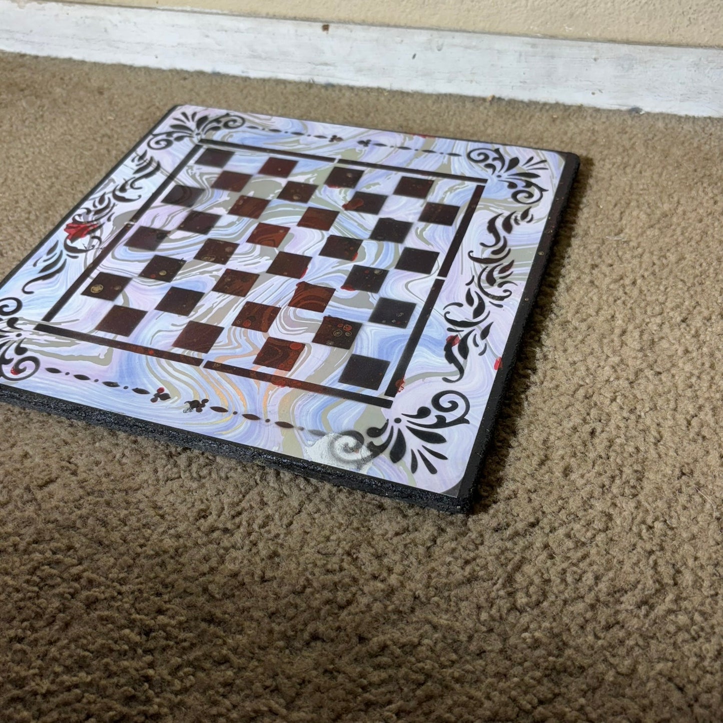 Glimmering Chrome - Scrapbook Chess Board