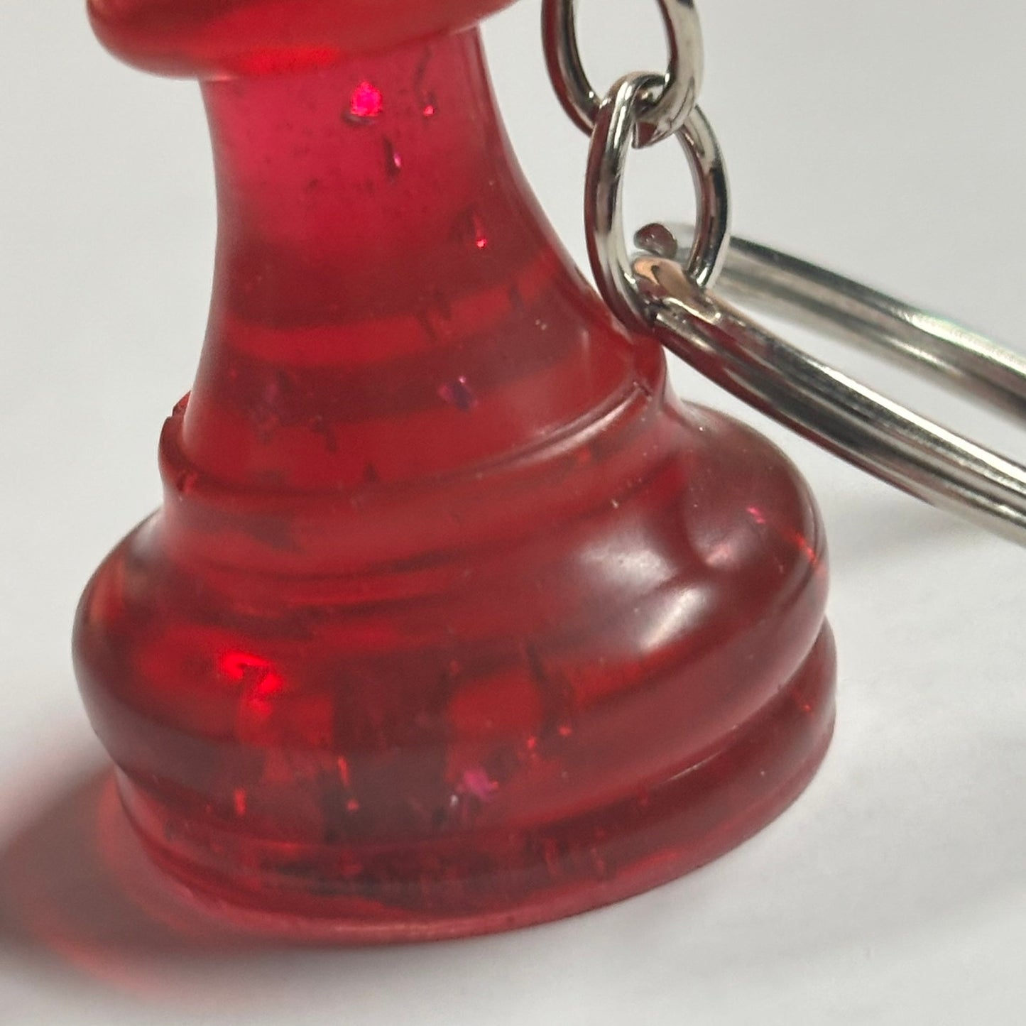 Cherry Red Bishop - Handmade Resin Keychain