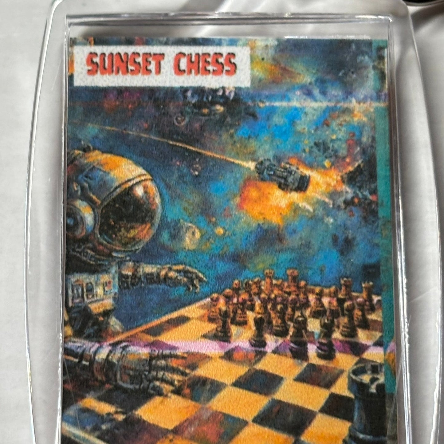 Space Action - Chess  Photo Keychain