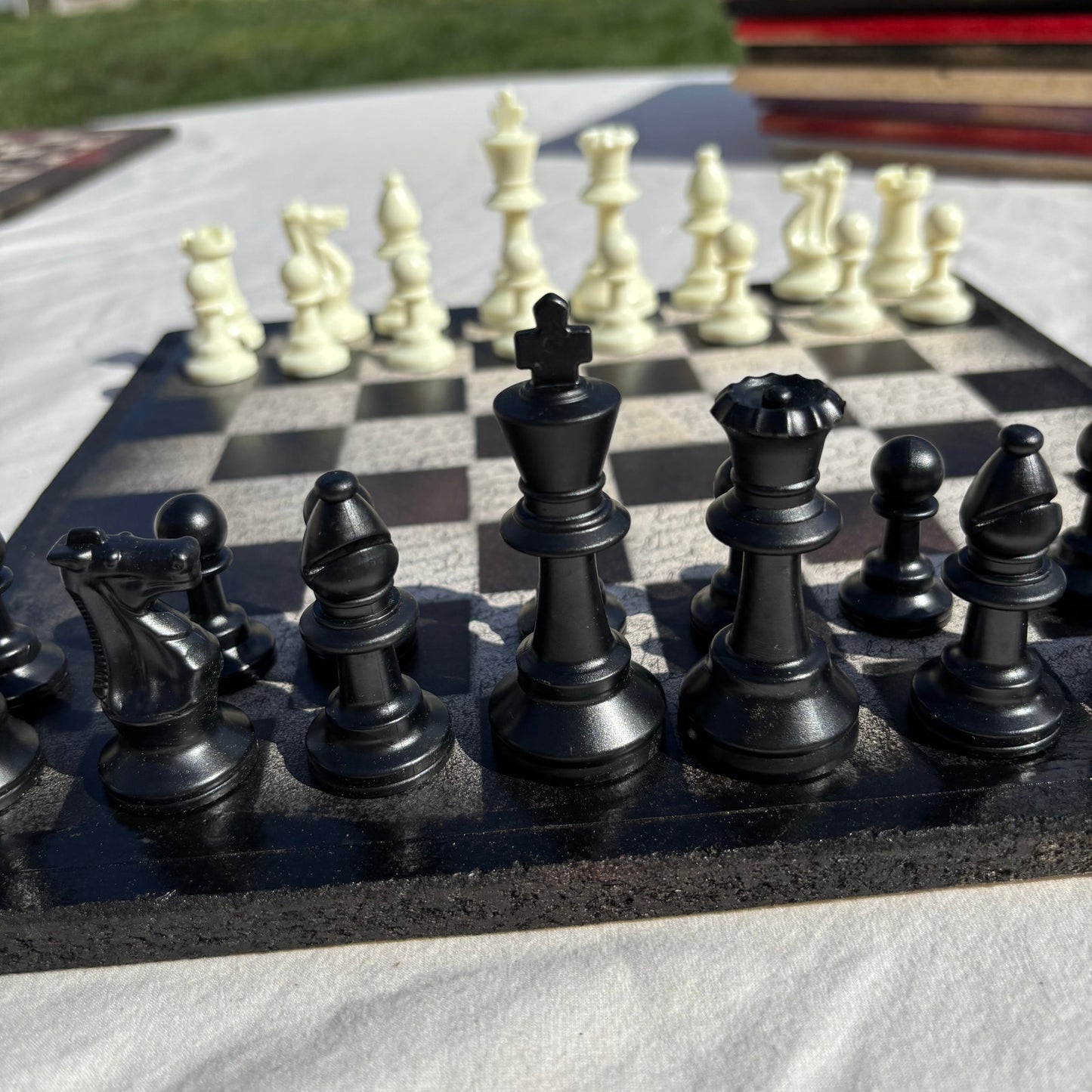 Cursive Writing - Scrapbook Chess Set