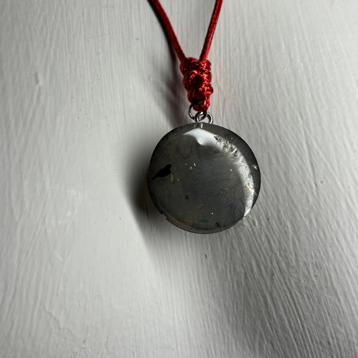 Dark Crystal Bishop - Handmade Resin Chess Necklace