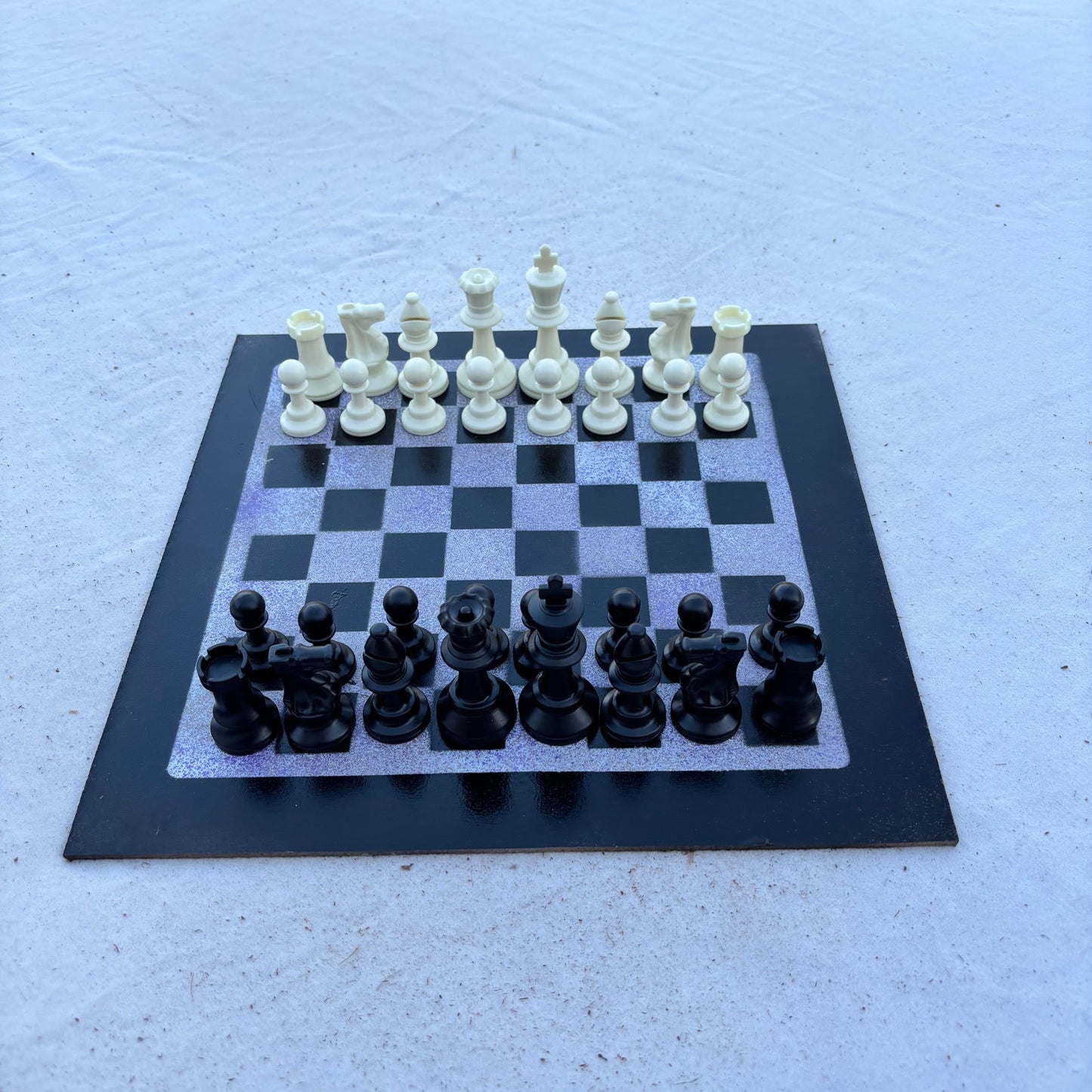 Purple Mist - Painted Chess Set