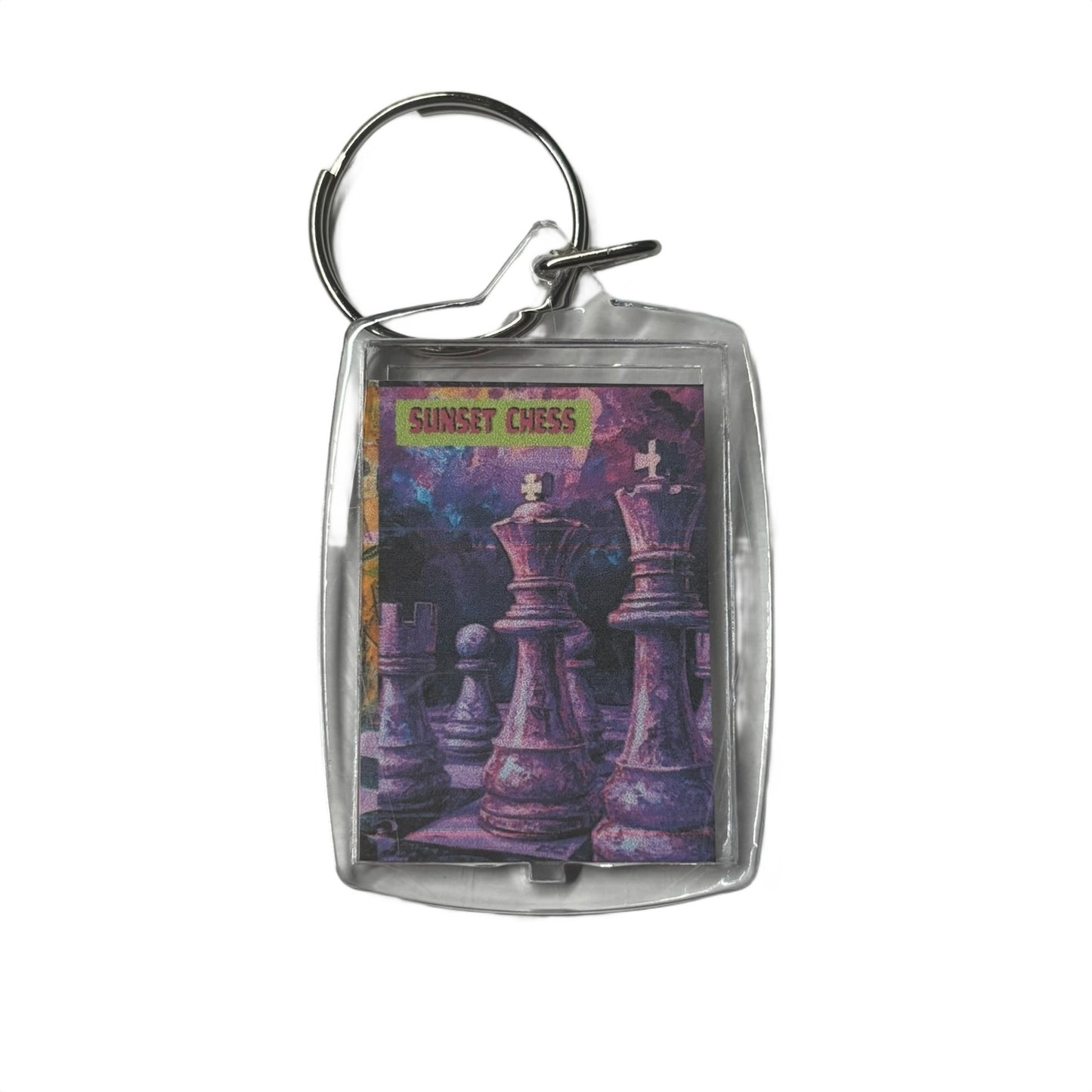 Purple Judgement - Chess  Photo Keychain