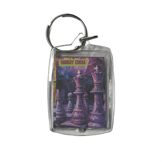 Purple Judgement - Chess  Photo Keychain