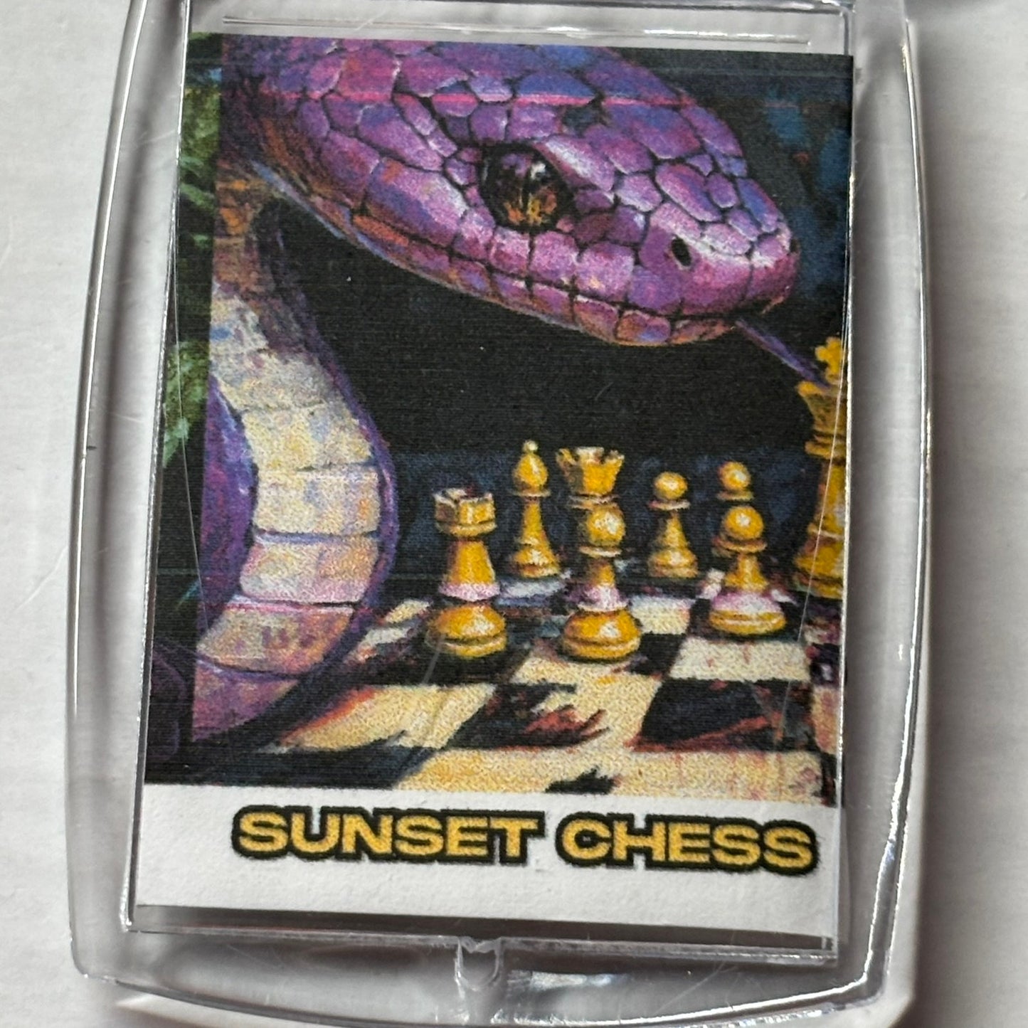Secret Snake - Chess  Photo Keychain