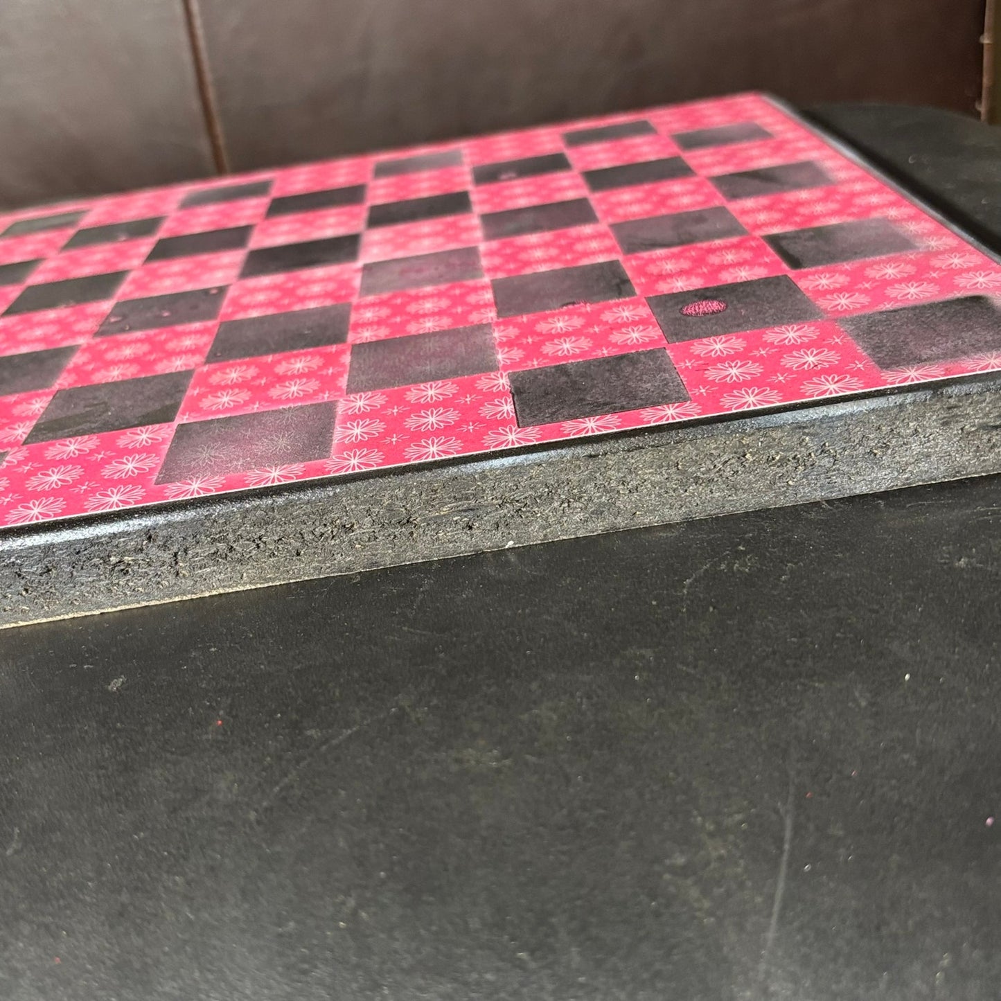 Red Pattern - Scrapbook Chess Board