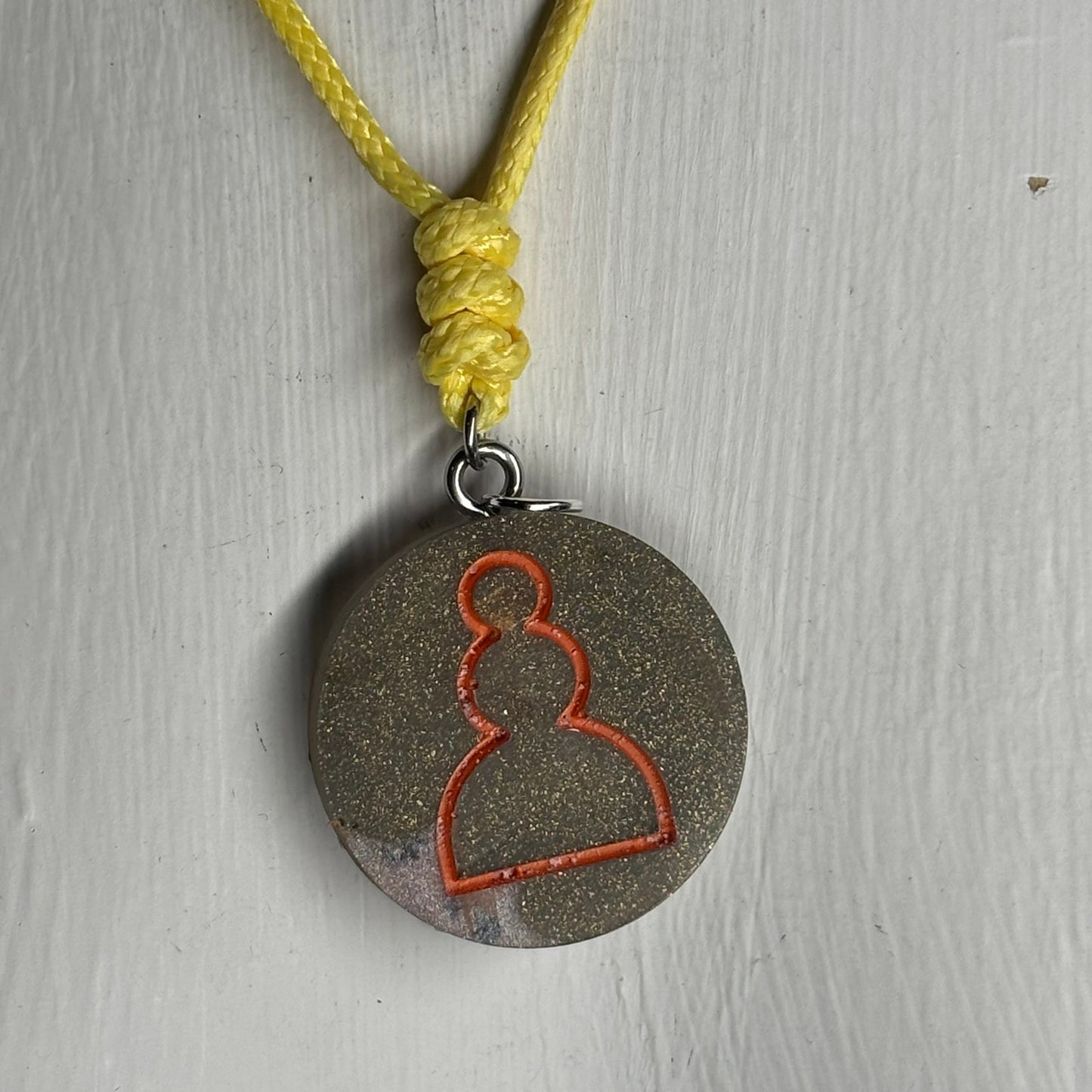Vintage Pawn - Handmade Resin Chess Necklace