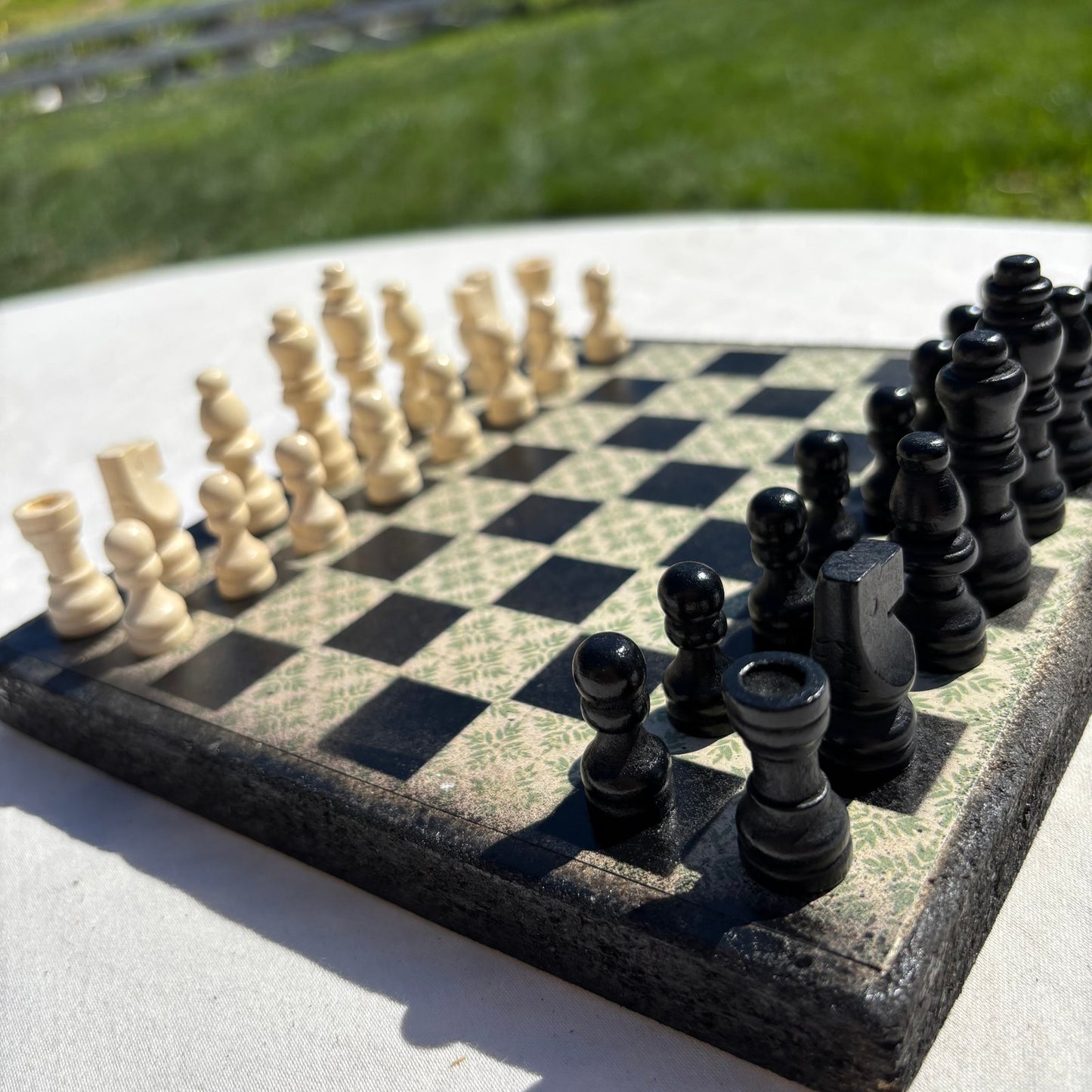 Vintage Green - Scrapbook Chess Set