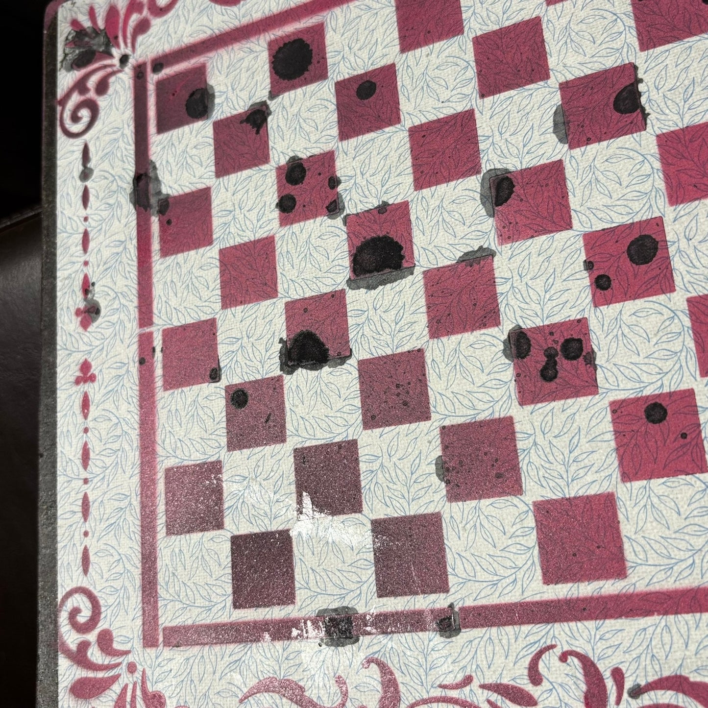Tattered Pink - Scrapbook Chess Board