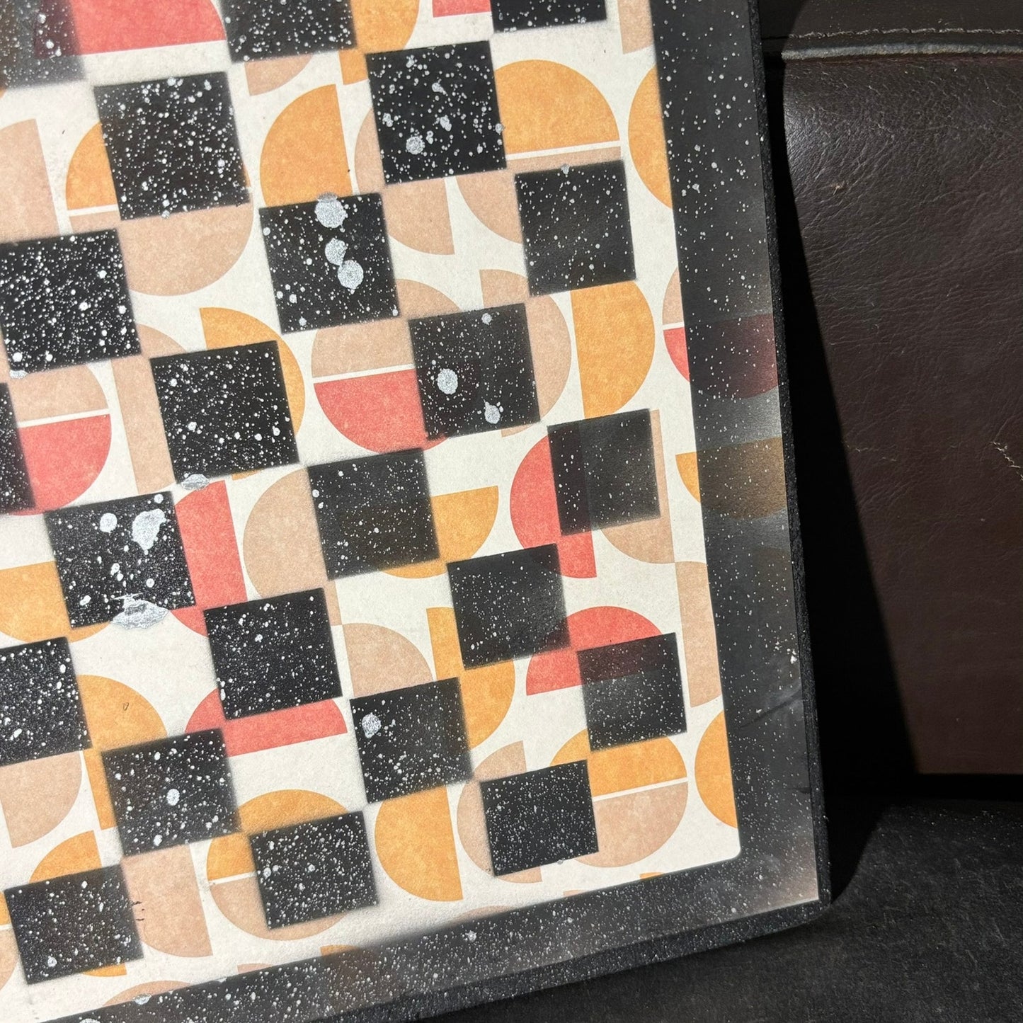 Peach Cream - Scrapbook Chess Board