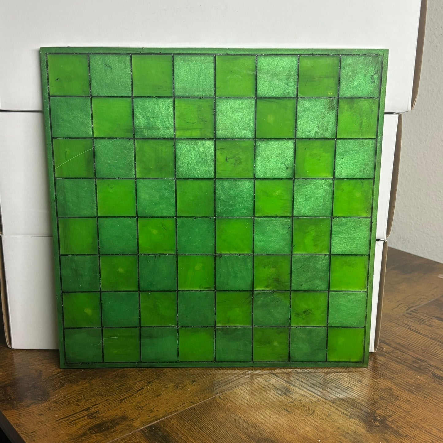 Solid Green - Resin Chess Board
