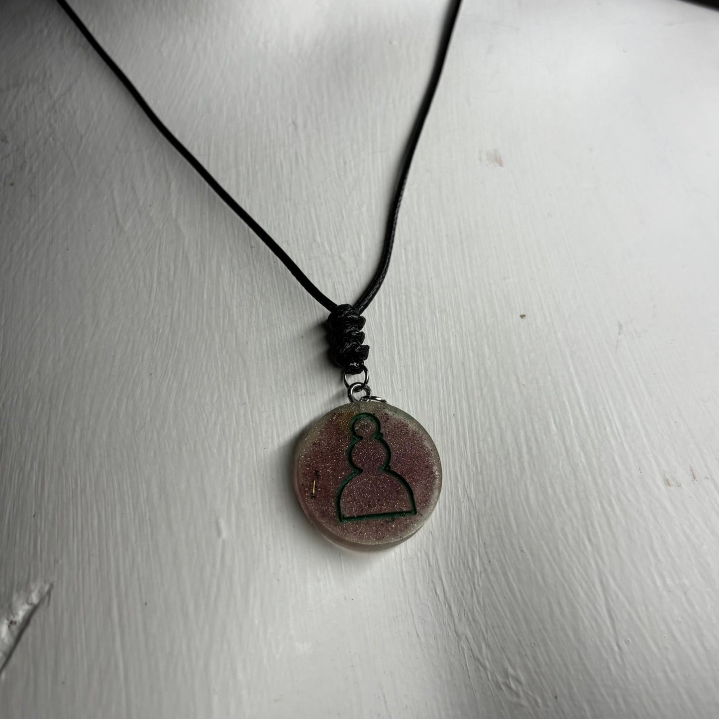 Simple Pawn - Handmade Resin Chess Necklace