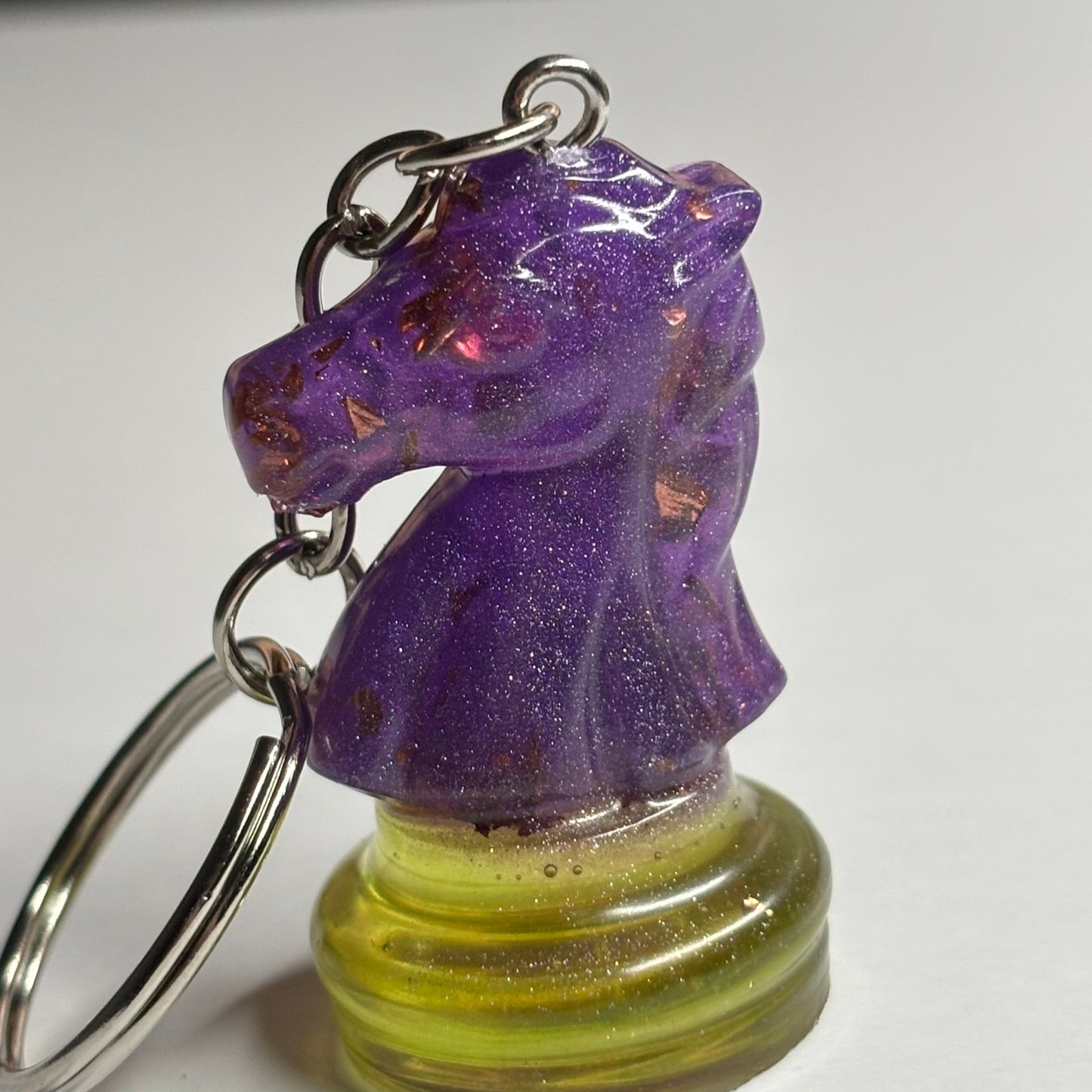 Purple Crystal Knight - Handmade Resin Keychain