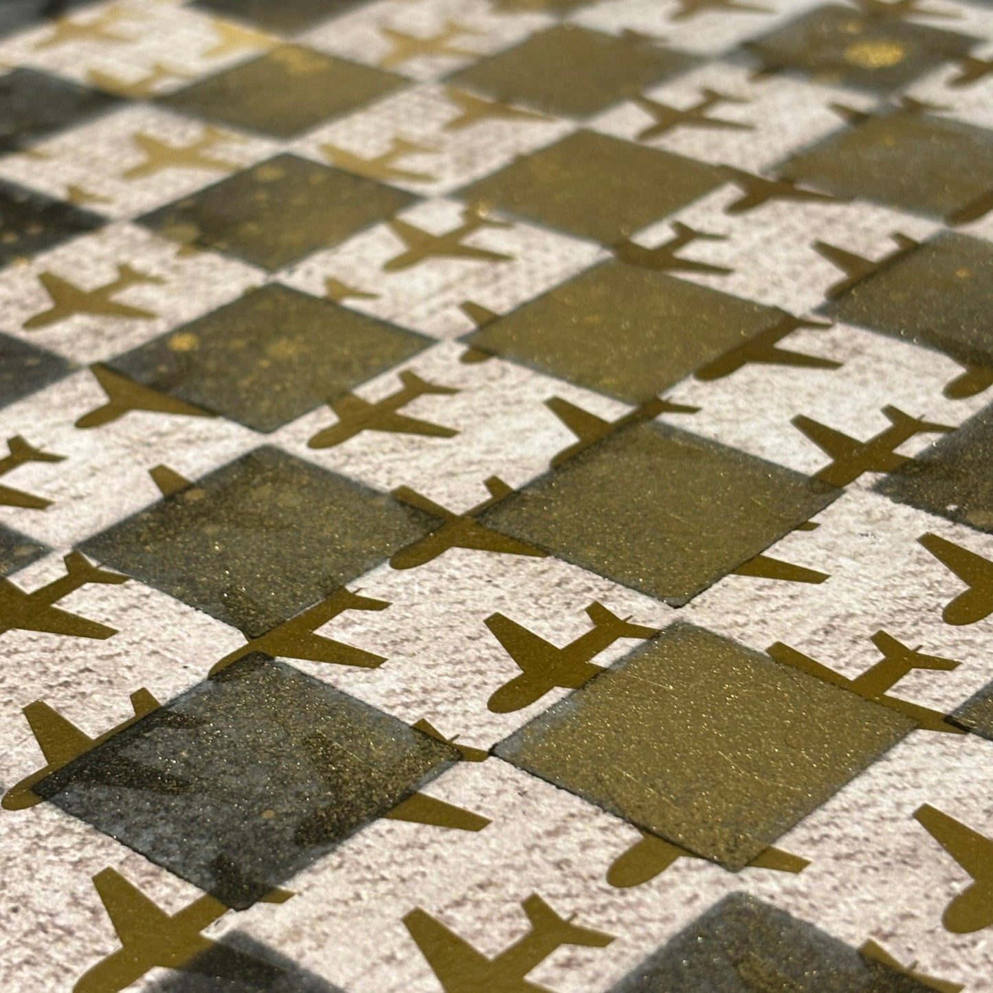 Golden Planes - Scrapbook Chess Board
