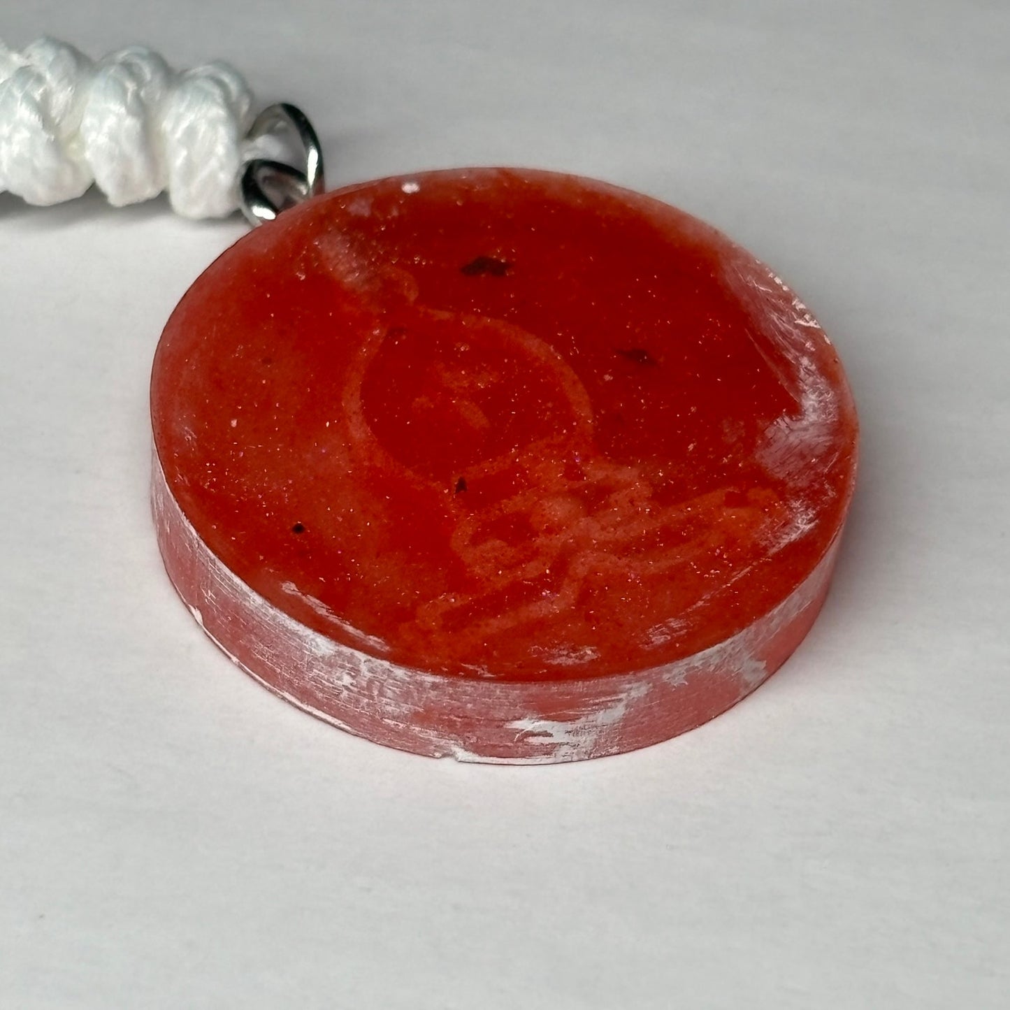 Red Bishop - Handmade Resin Chess Necklace