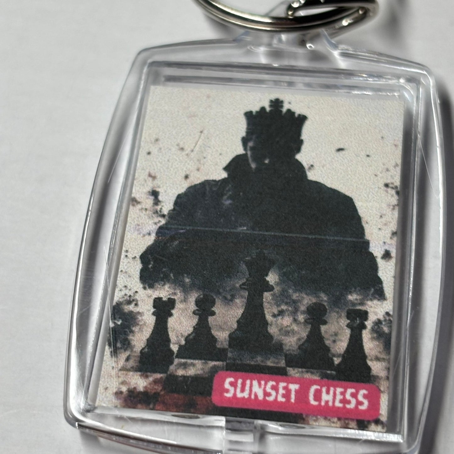 King's Gambit - Sunset Chess Photo Keychain