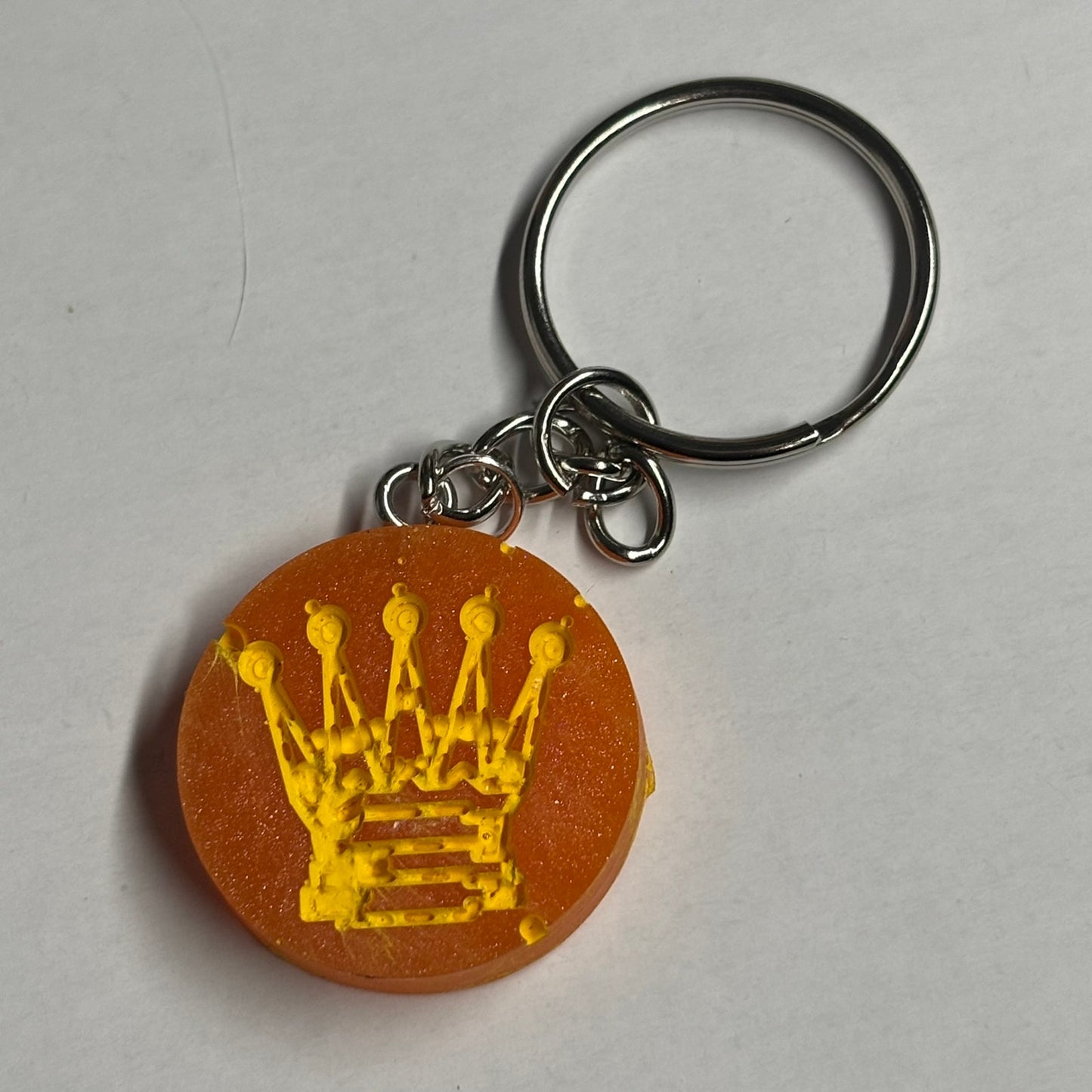 Orange Yellow Queen - Handmade Resin Keychain