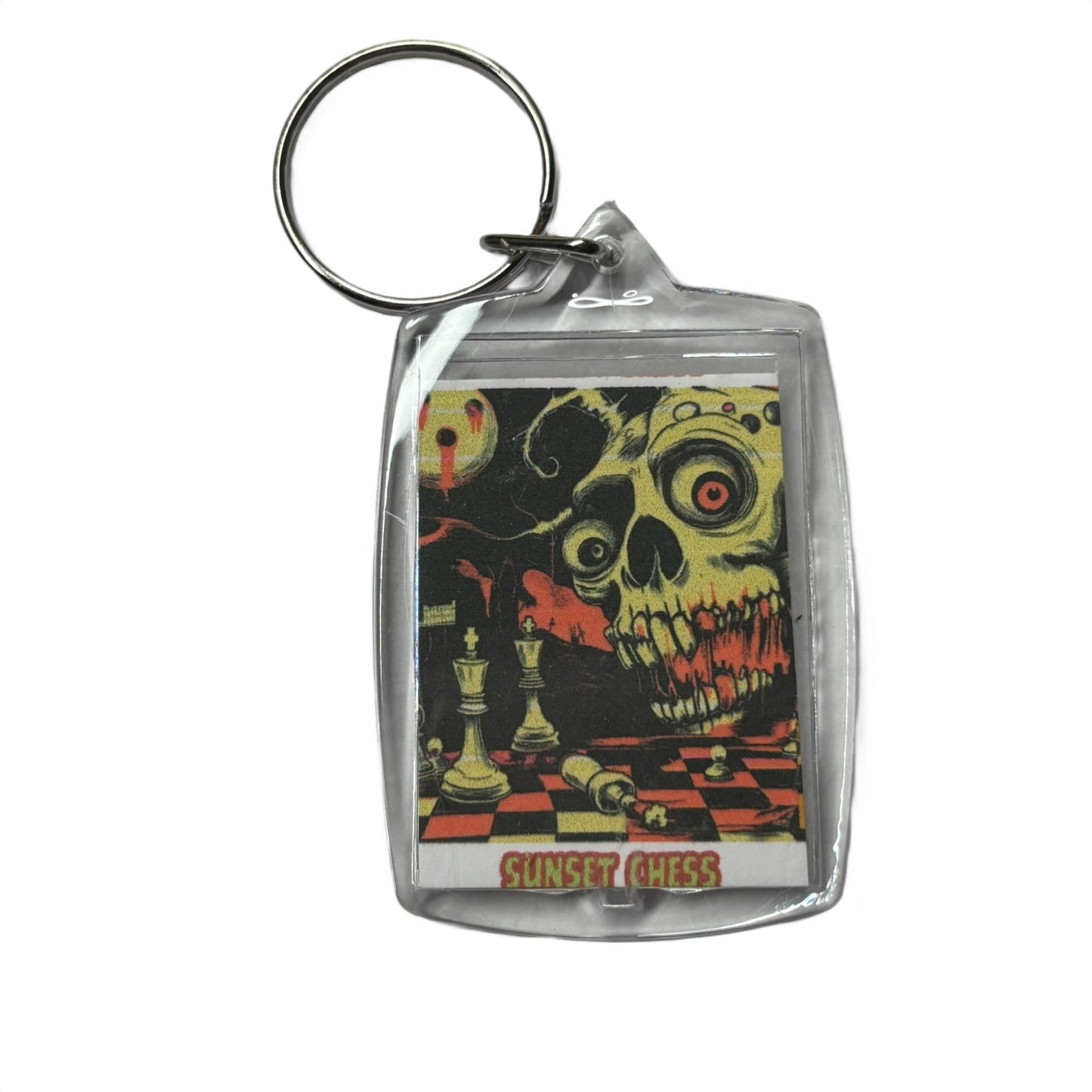 Cartoon Zombie - Chess  Photo Keychain