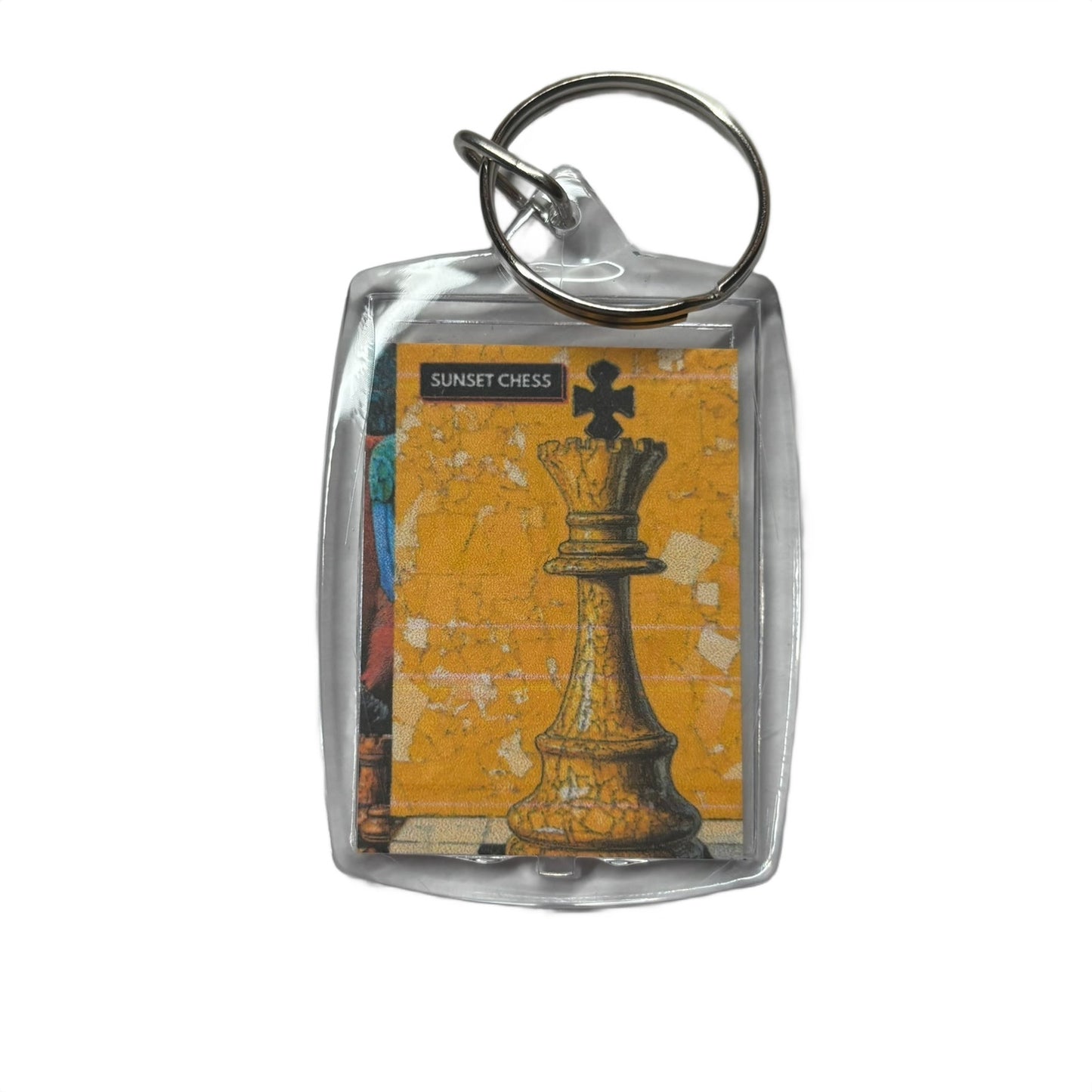 Yellow Scene - Chess  Photo Keychain