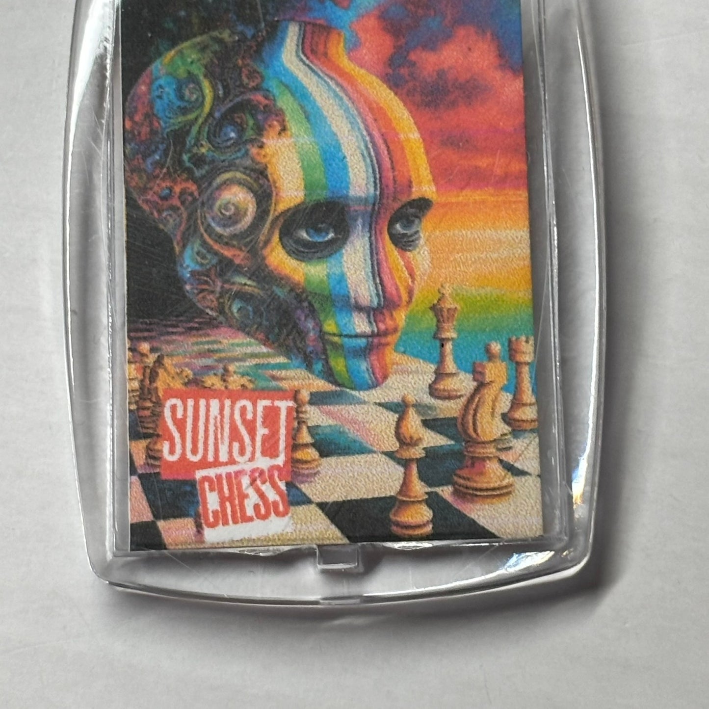 Rainbow Sploosh - Chess  Photo Keychain