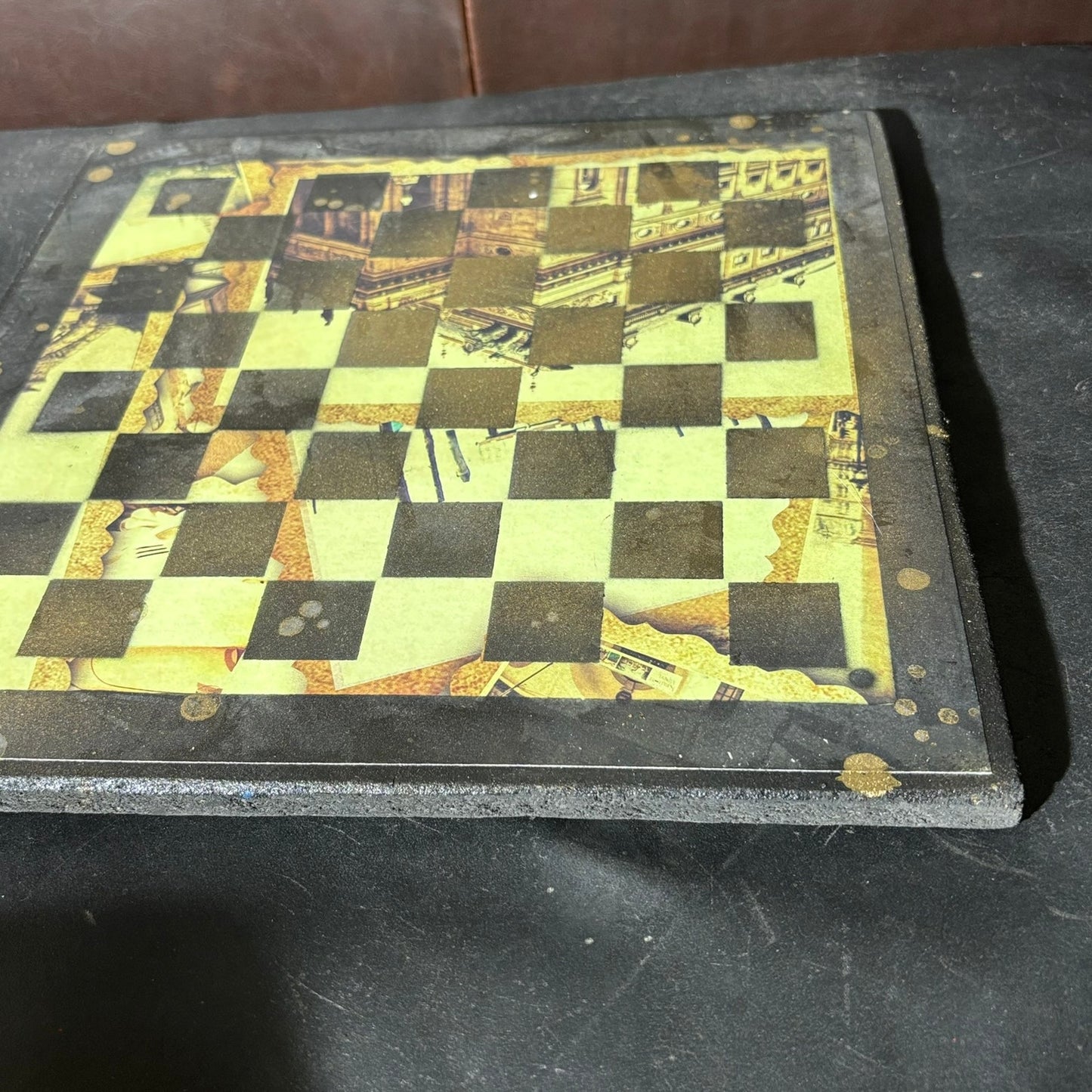 Vintage Art - Scrapbook Chess Board