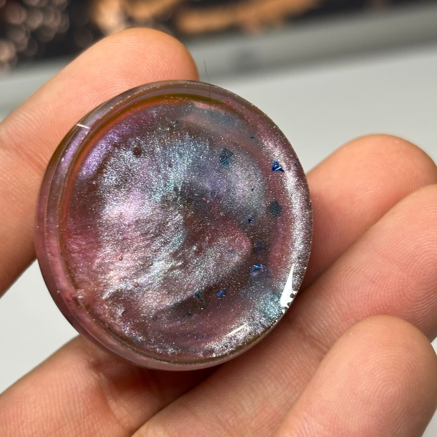 Majestic Pink Bishop - Handmade Resin Keychain - Large Edition