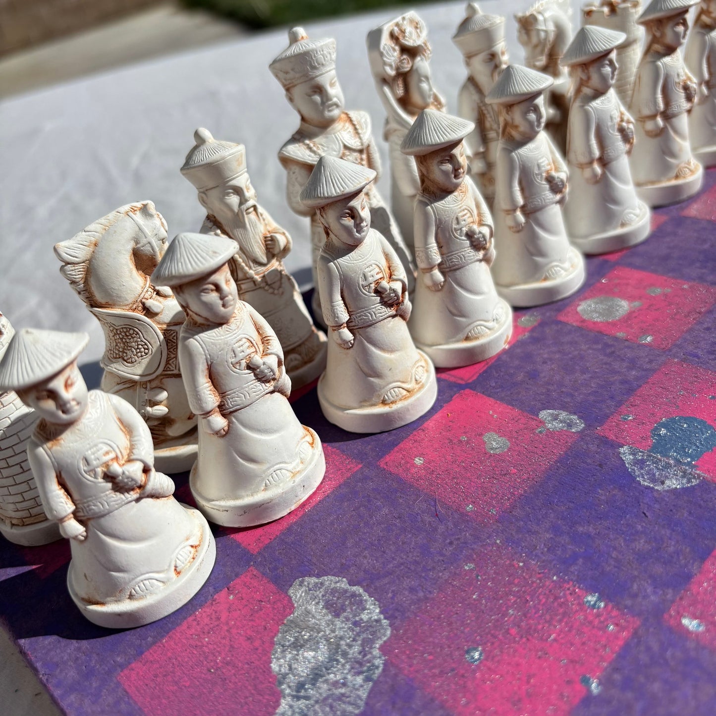 Purple Pink Chrome Drip - Chinese Edition Chess Set