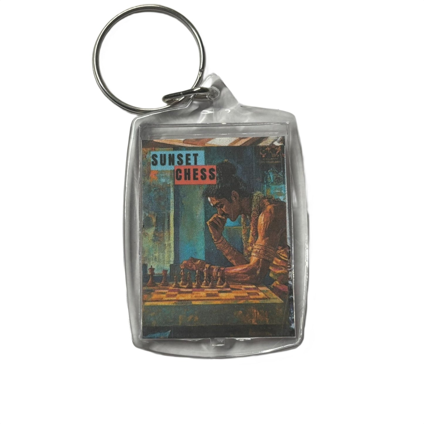 The Long Think - Chess  Photo Keychain