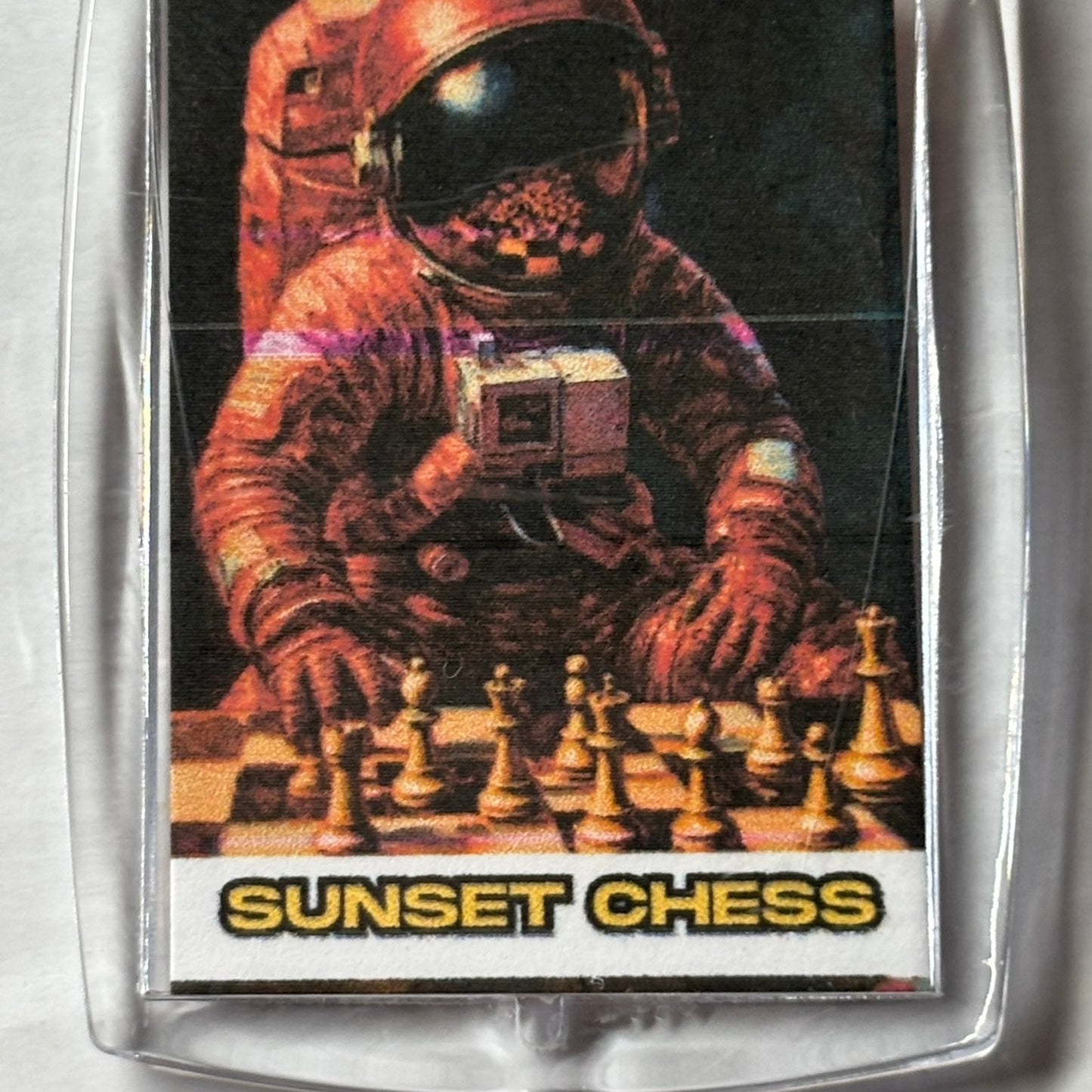 Red Astronaut - Chess  Photo Keychain