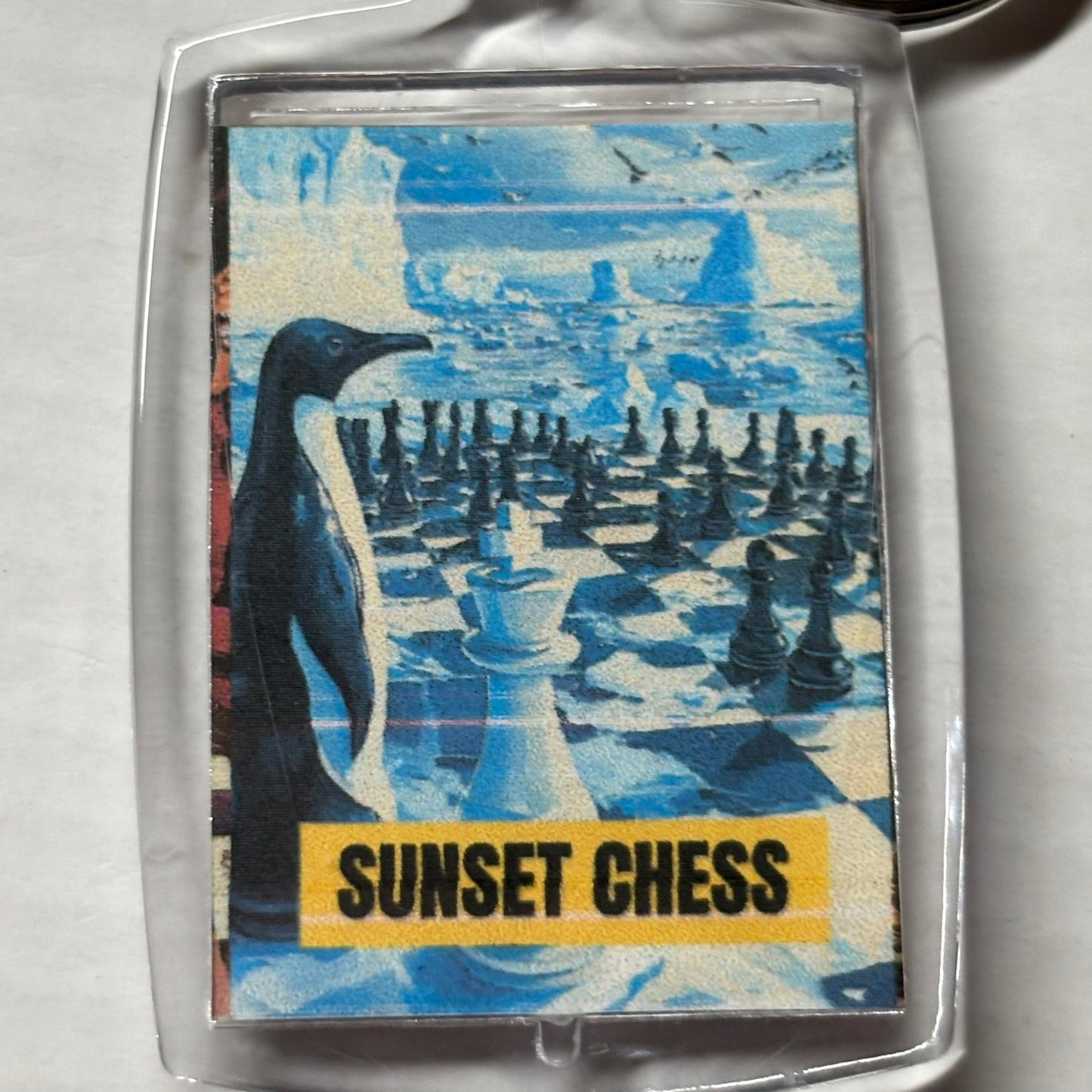 Penguin - Chess  Photo Keychain