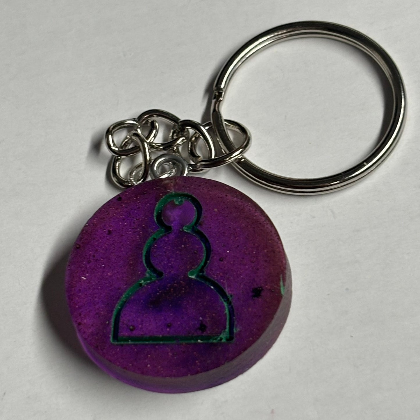 Purple Night Pawn - Handmade Resin Keychain
