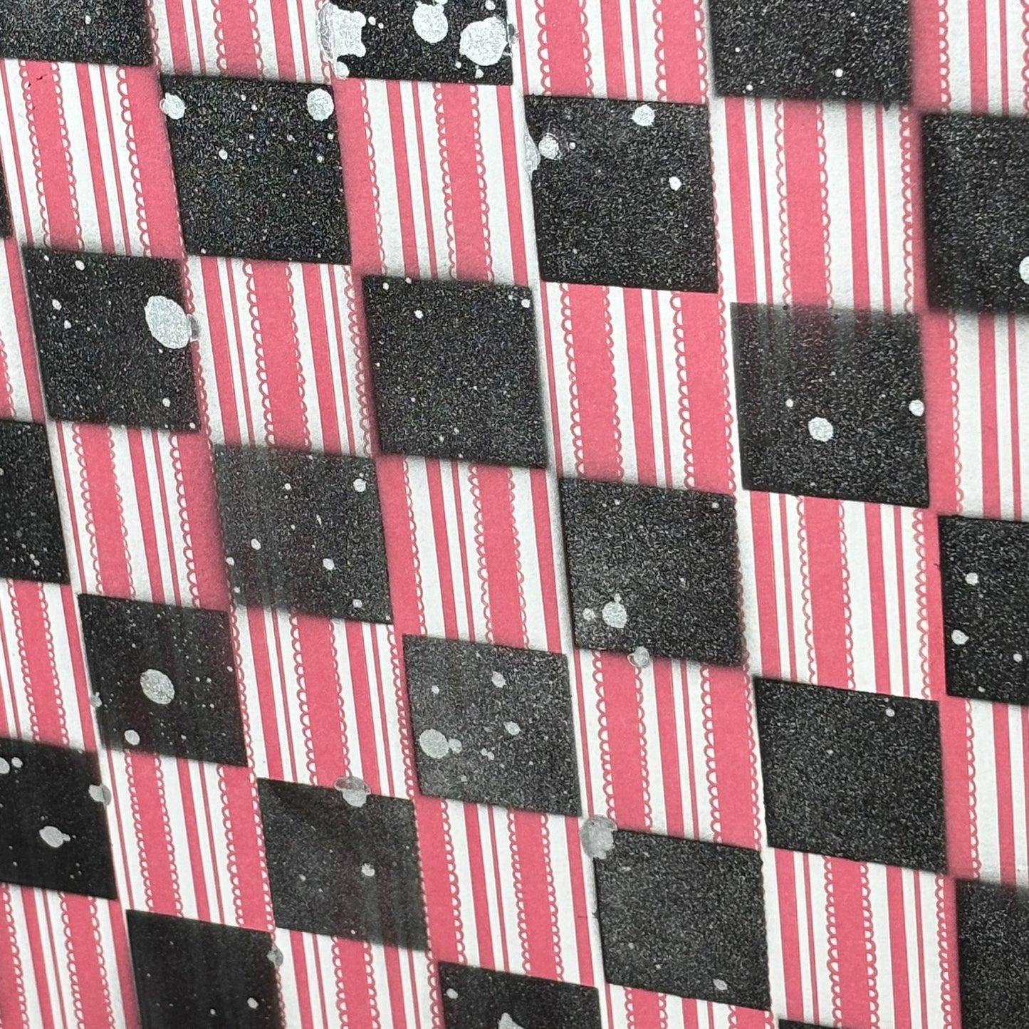 Red Sprinkled Chrome - Scrapbook Chess Board