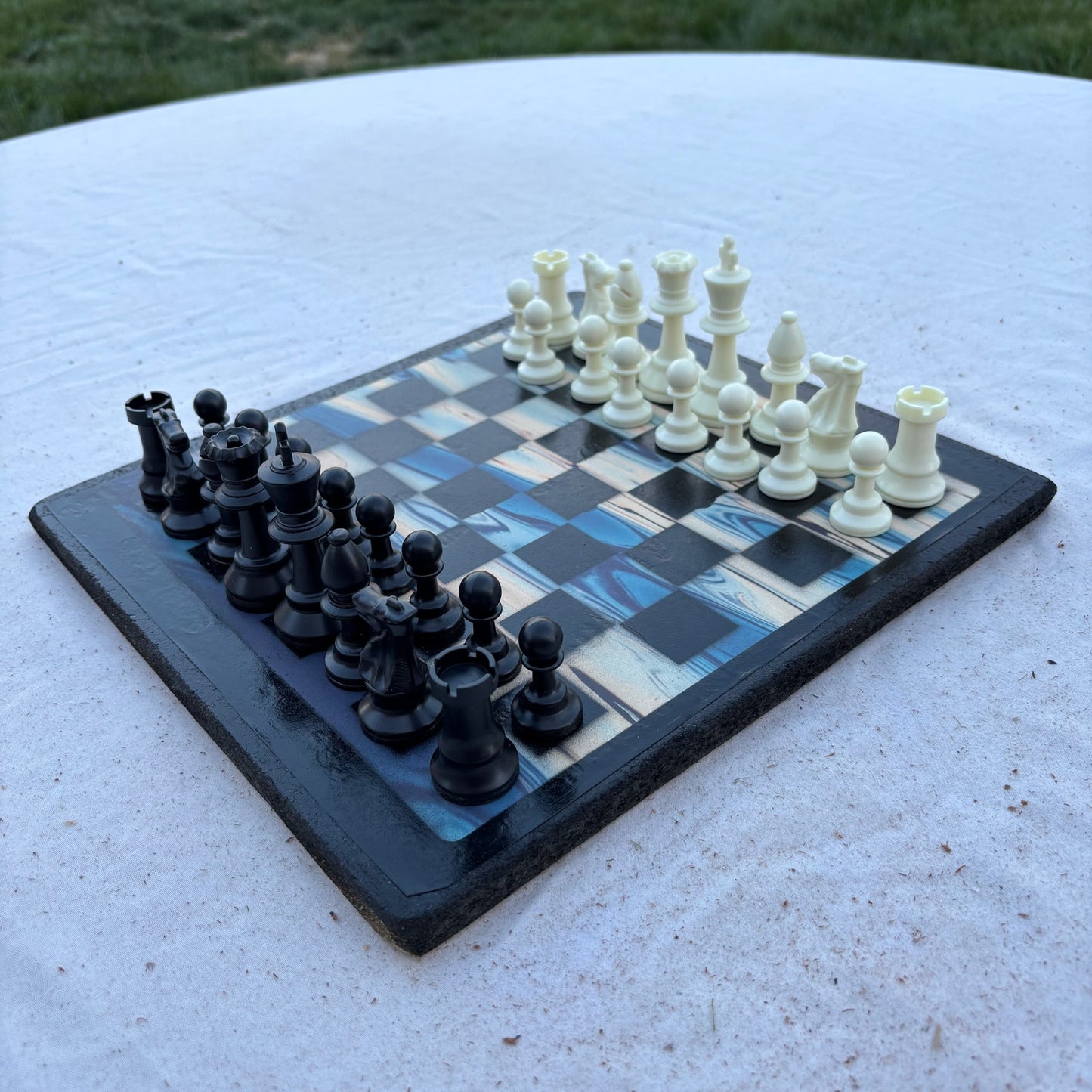 Marble Swirl - Scrapbook Chess Set