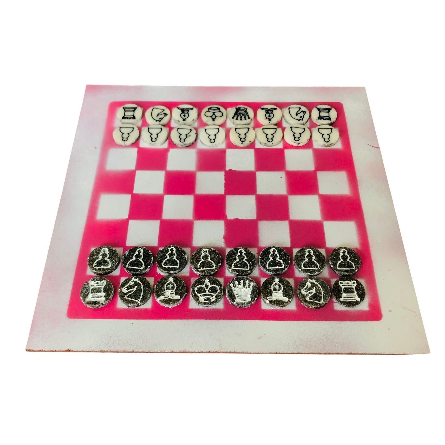 Simple Pink - Painted Chess Set