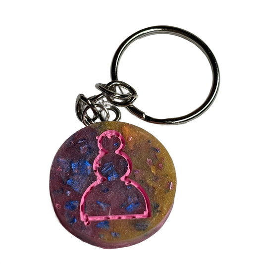Pink Pawn Royal - Handmade Resin Keychain