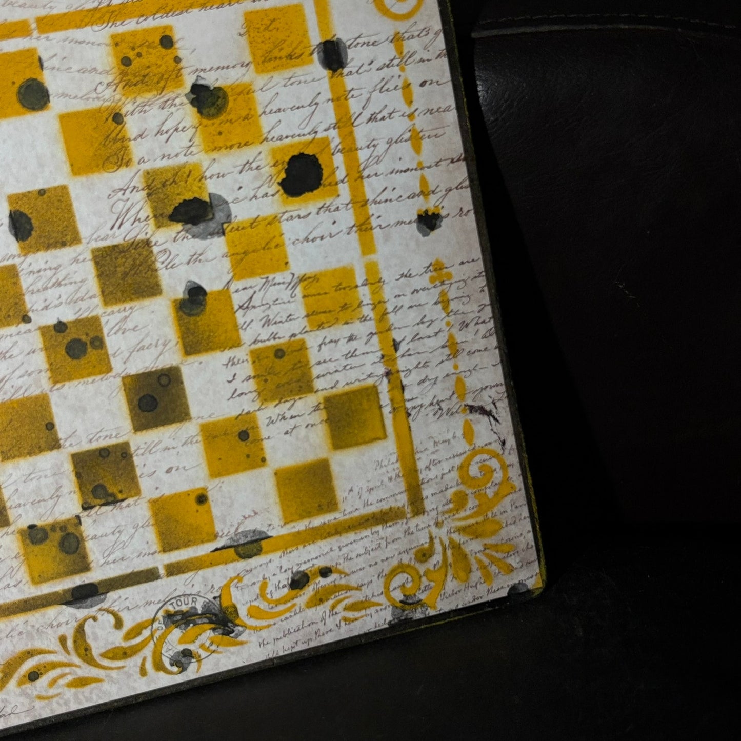 Yellow Writings - Scrapbook Chess Board