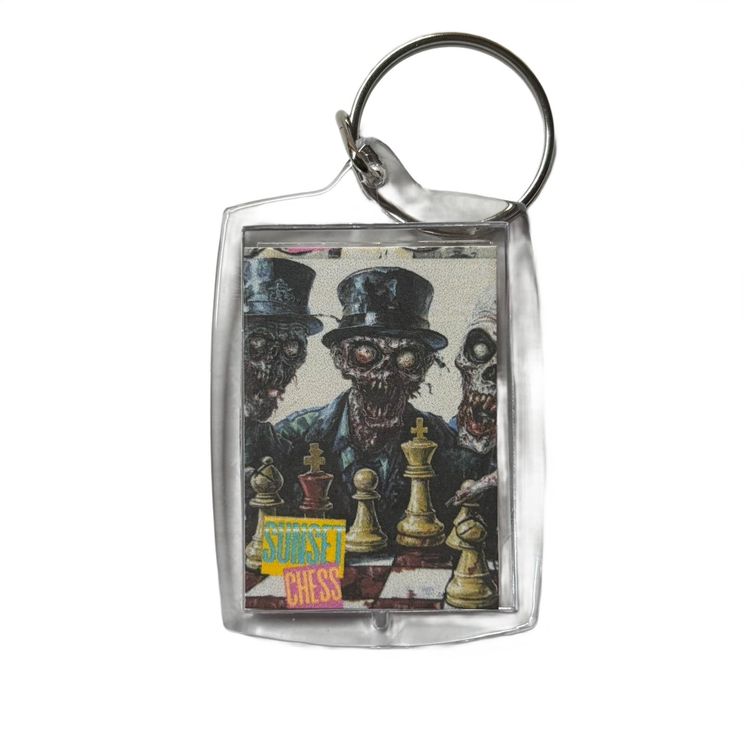 Zombies Group - Chess  Photo Keychain