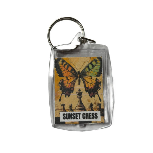 Butterfly - Chess  Photo Keychain