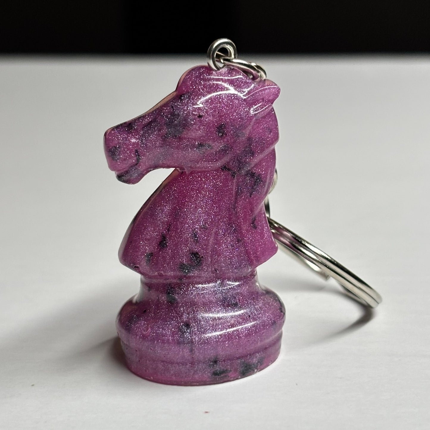 Spotted Purple Knight - Handmade Resin Keychain