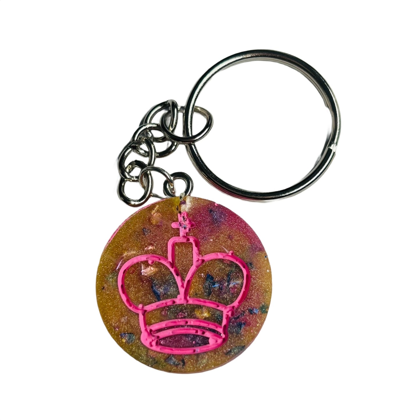 Pink King - Handmade Resin Keychain