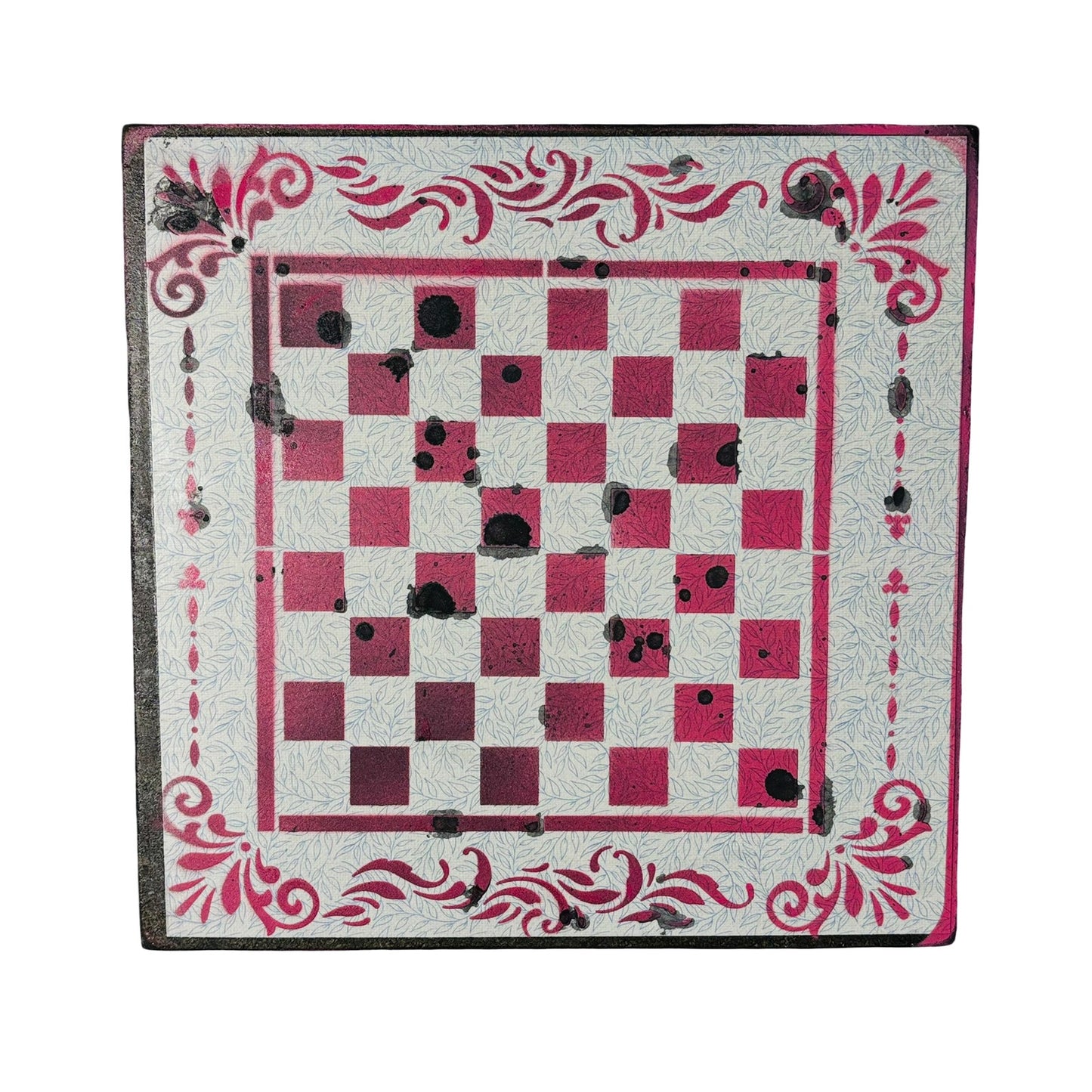Tattered Pink - Scrapbook Chess Board
