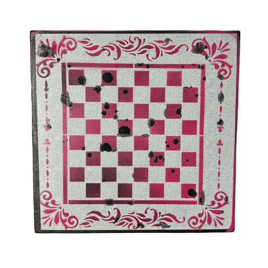 Tattered Pink - Scrapbook Chess Board
