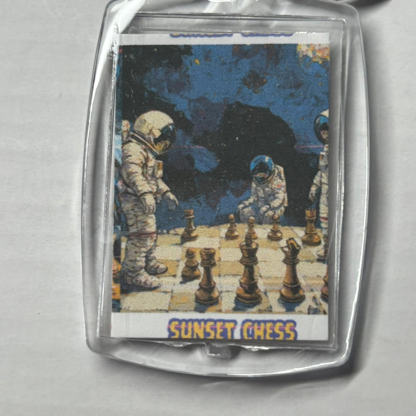 Space Adventures - Chess  Photo Keychain