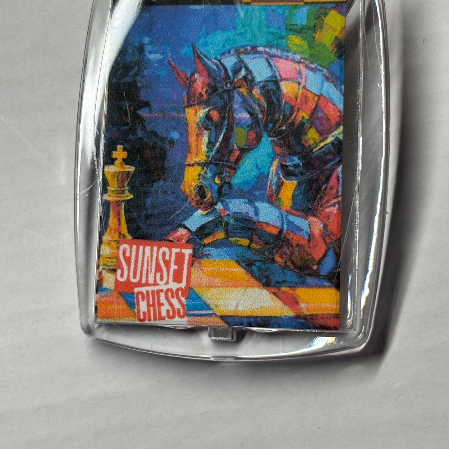Colored Knight - Chess  Photo Keychain