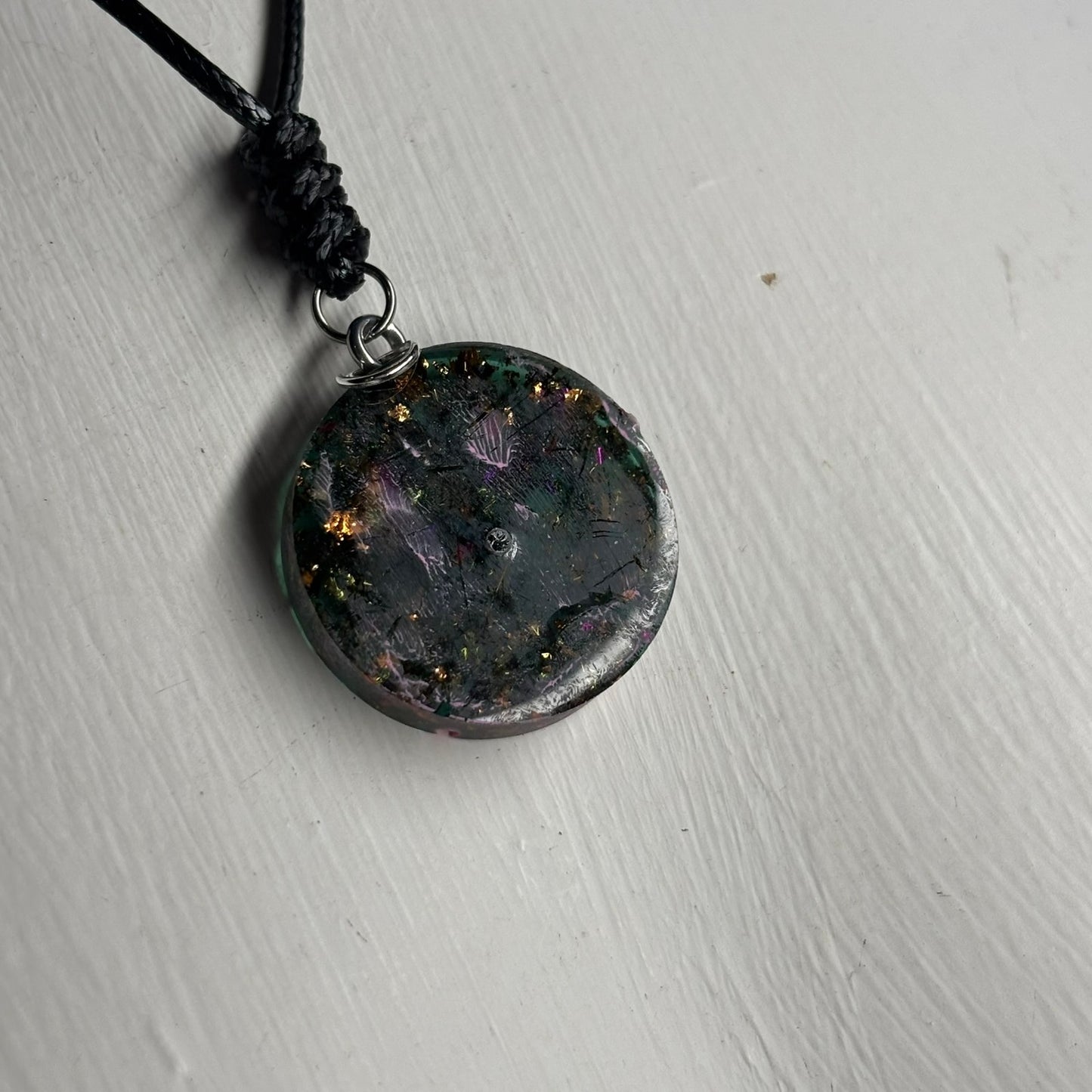 Vintage Forest Pink King - Handmade Resin Chess Necklace